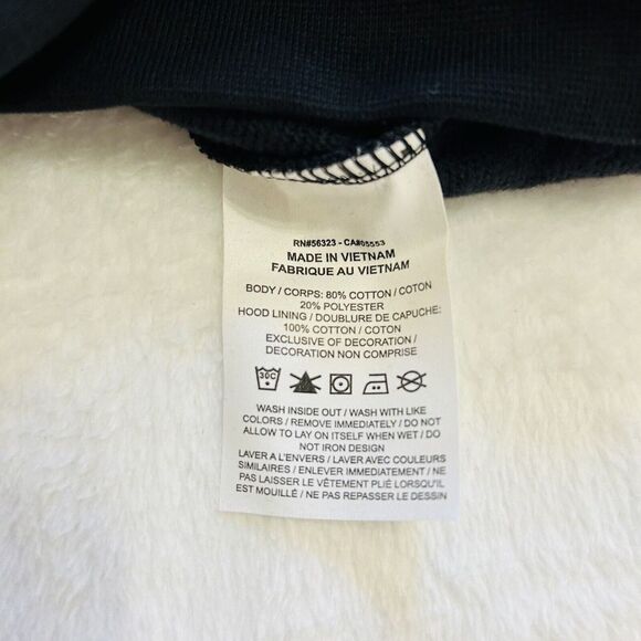 Nike NSW Sportswear Graphic Cropped Hoodie Sweatshirt Women's Sz XL Black Fleece - Picture 6 of 6